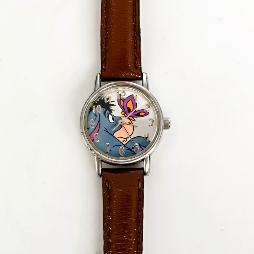Disney Eeyore Ladies Petite Wrist Watch Leather Band MUO522 - New Battery Works